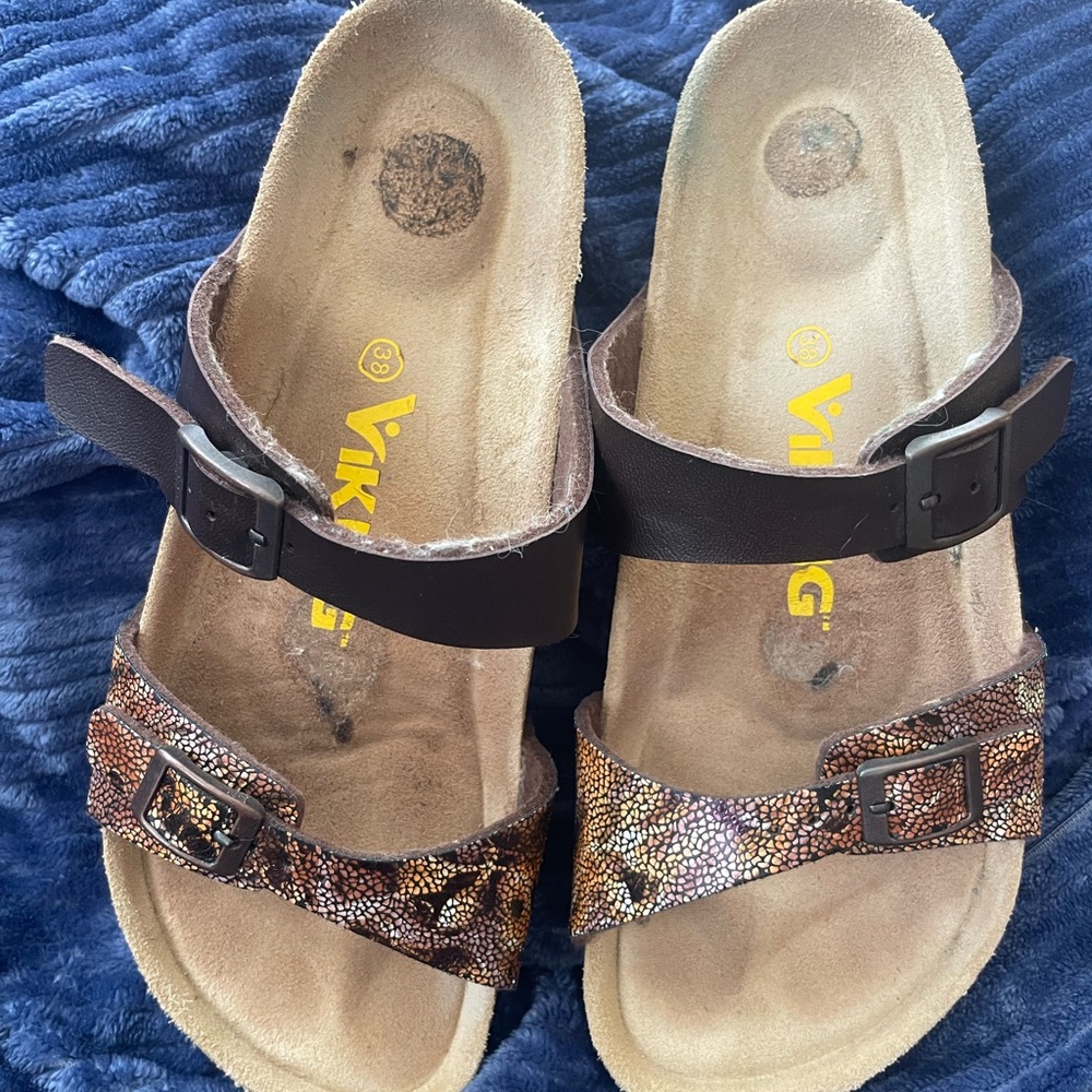Viking Brown Sandals with Buckle